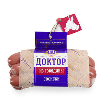 Сосиски Царицыно Доктор из говядины категории А