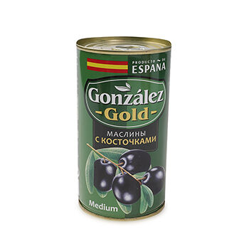 Оливки черные Gonzalez Gold Medium с косточкой