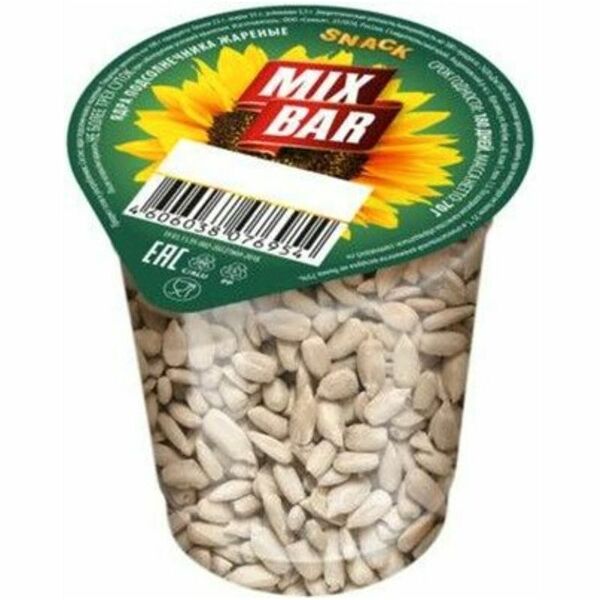 Ядра Mixbar подсолнечника жареные с морской солью, 70 г
