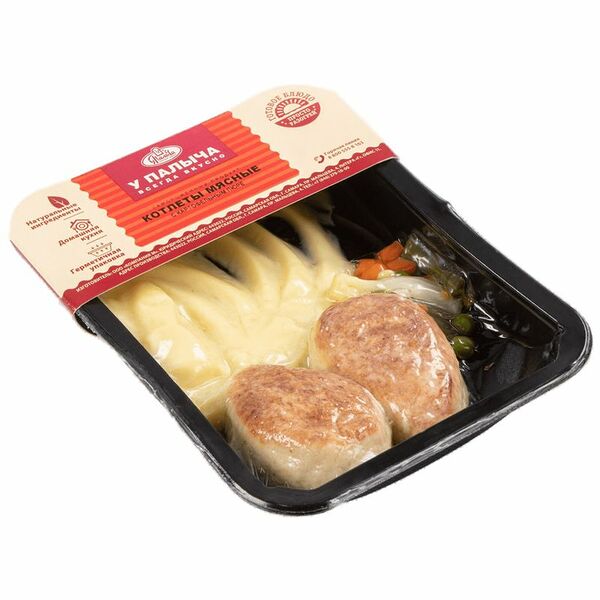 Котлеты У Палыча мясные с картофельным пюре замороженные