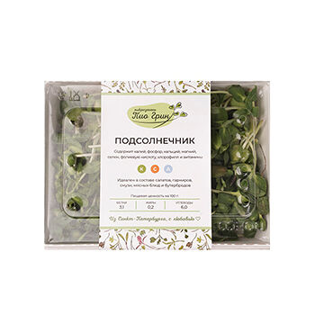 Микрозелень подсолнечника