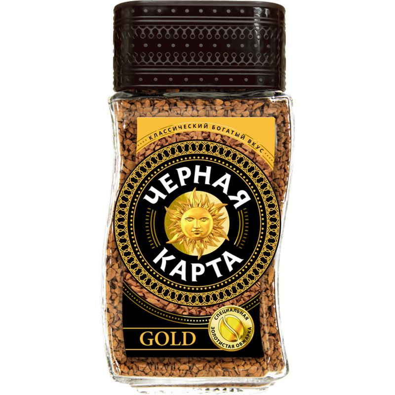 

Кофе растворимый Чёрная карта Gold сублимированный 190 г