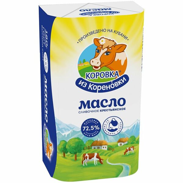 Масло Коровка Из Кореновки Крестьянское несолёное 72.5%