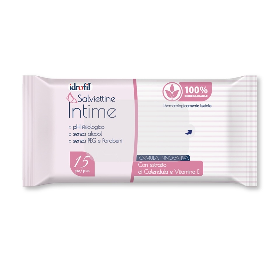 

Салфетки влажные idrofil для интимной гигиены 15 шт