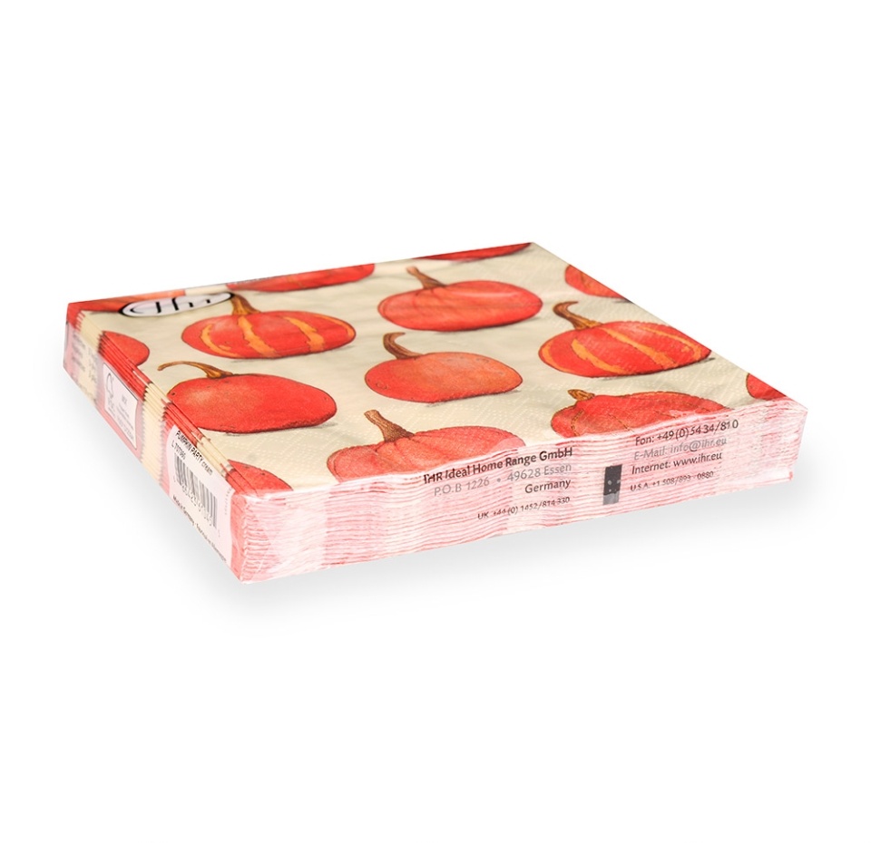 

Салфетки IHR Pumpkin Party Сream 33х33 см 3 слоя 20 шт