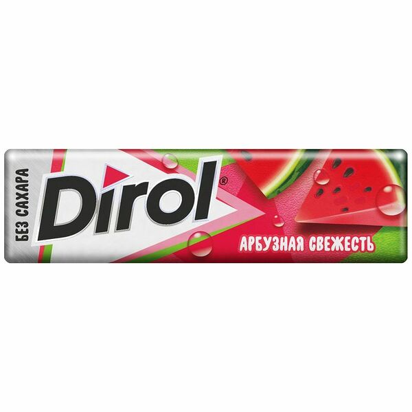 Жевательная резинка Dirol Арбузная свежесть без сахара, 13.6г