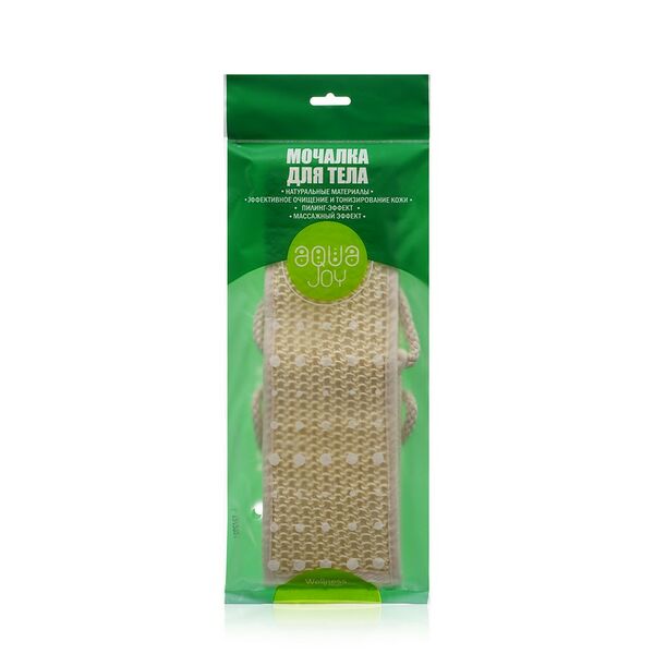 Банная мочалка - лента Aqua Joy Romantic для душа и ванны , сизаль , полиэстер , поролон 62*10см