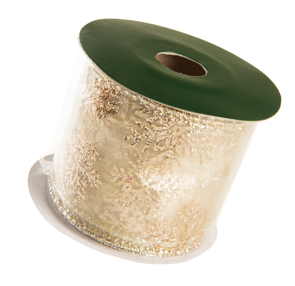 

Лента для декорирования Holiday Classics цвет шампань 5 м*6.5см Виллион Тренд Интернешнл ЛТД 1шт Китай