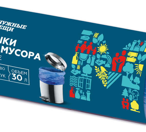 Мешки для мусора Академия Комфорта 30л 20шт
