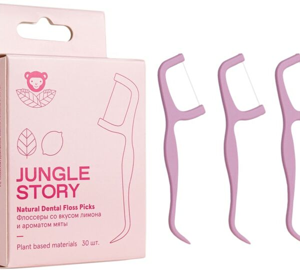 Флоссеры Jungle Story со вкусом лимона и мяты 30шт