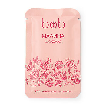 Шоколад bob малиновый на кешью 20г, Россия