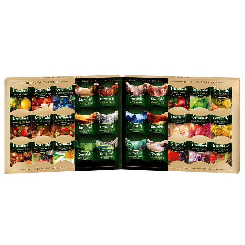 

Чайный набор Greenfield Selection of 30 Greenfield Varieties в пакетиках 120 шт. 214 г