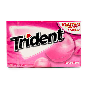 Жевательная резинка TRIDENT Bubblegum, 18 пластинок США