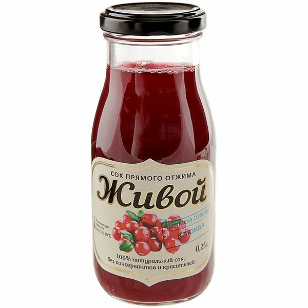 Сок Живой клюквенный
