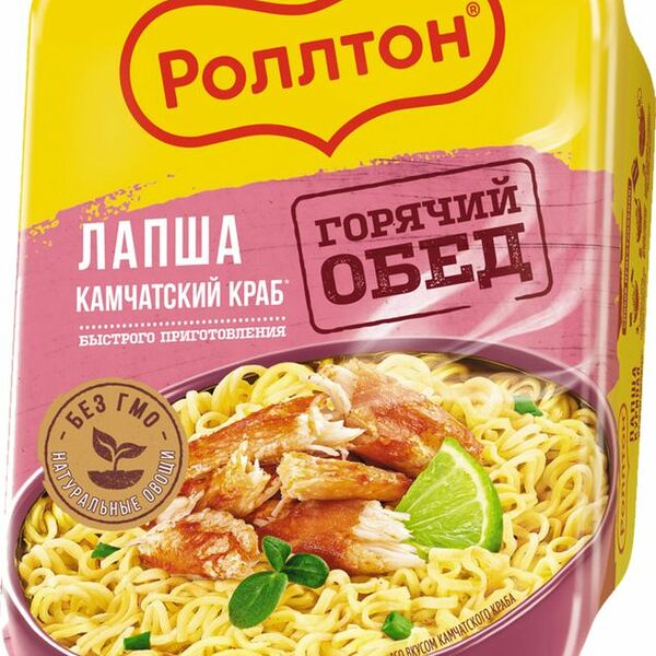Лапша Роллтон со вкусом камчатского краба быстрого приготовления 90г