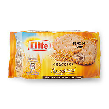 Крекеры средиземноморские Elite с кунжутом