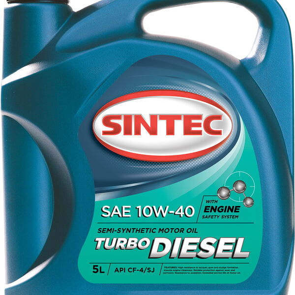 Масло моторное Turbo Diesel SAE 10w40 API CF-4/CF/SJ SINTEC