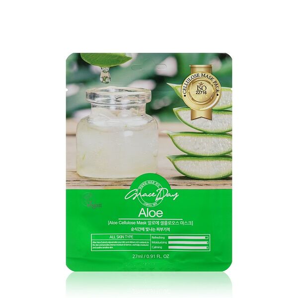 Увлажняющая маска для лица Grace Day Aloe с экстрактом алоэ