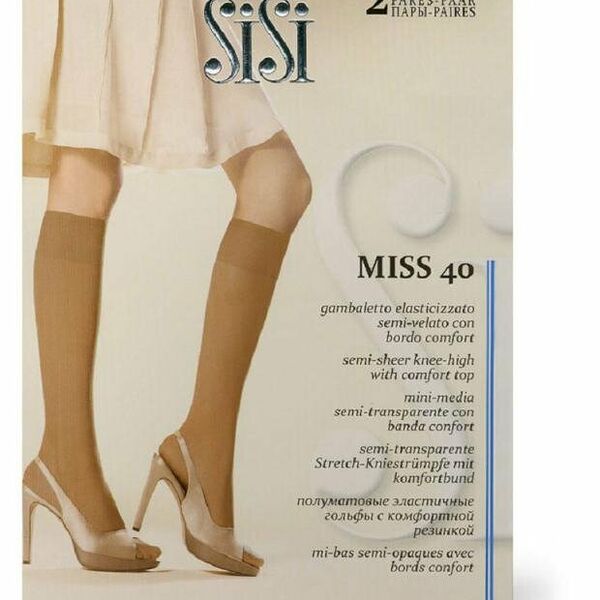 Гольфы женские SiSi Miss 40 den Miele р. универсальный, 2 пары