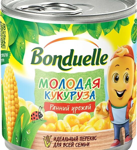 Кукуруза Bonduelle Молодая сладкая 212мл