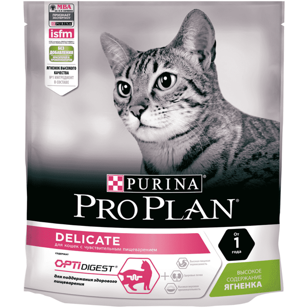 Корм для кошек Purina Pro Plan Delicate при чувствительном пищеварении с ягненком