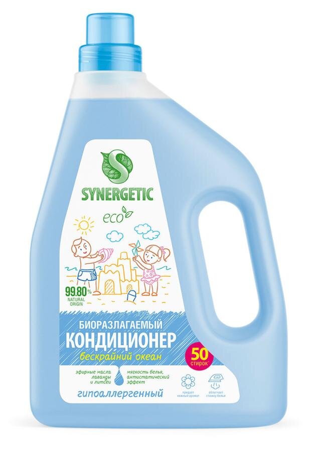 

Кондиционер-ополаскиватель для белья Synergetic Бескрайний океан 1.5 л