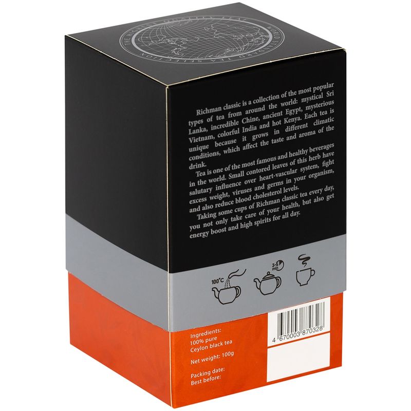

Чай Richman черный цейлонский Flowery Broken Orange Pekoe Fbop 100 г