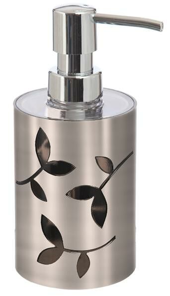 Дозатор ванстор для жидкого мыла серебряный лист 414-03