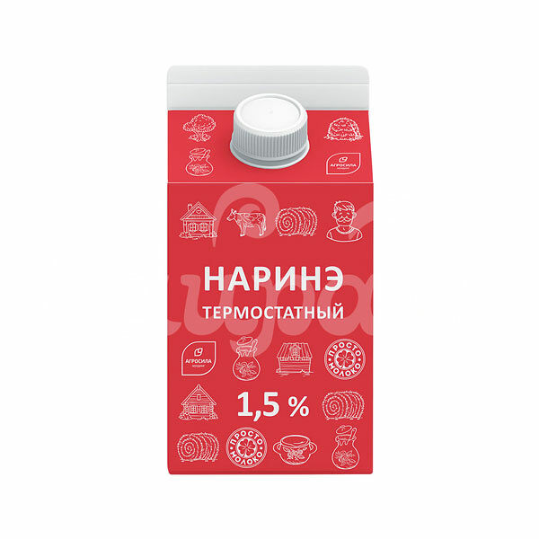 Продукт кисломолочный Наринэ Просто Молоко 1.5% 450гр Термостатный т/п