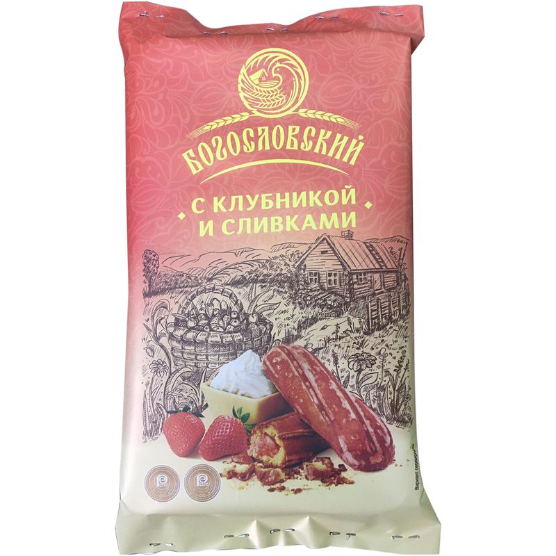 

Пряники Богословский с клубникой и сливками заварные, 240 г