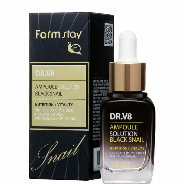 FARMSTAY Сыворотка с муцином черной улитки ампульная, 30 мл