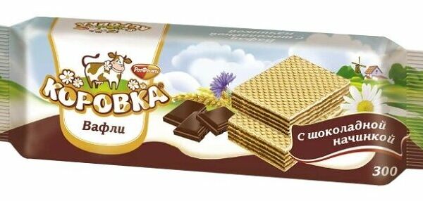 Вафли Коровка Рот Фронт с шоколадной начинкой