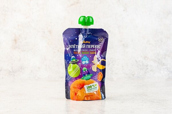 Пюре из персика, яблока и банана