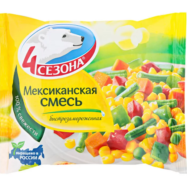 Смесь овощная 4 Сезона Мексиканская быстрозамороженная