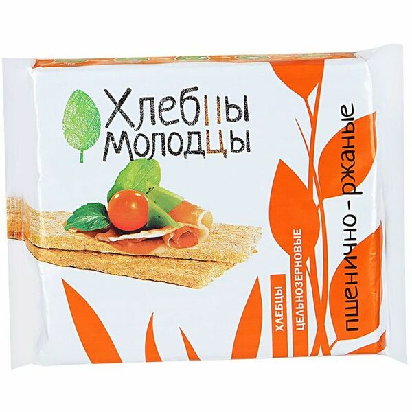 Хлебцы Хлебцы Молодцы пшенично-ржаные