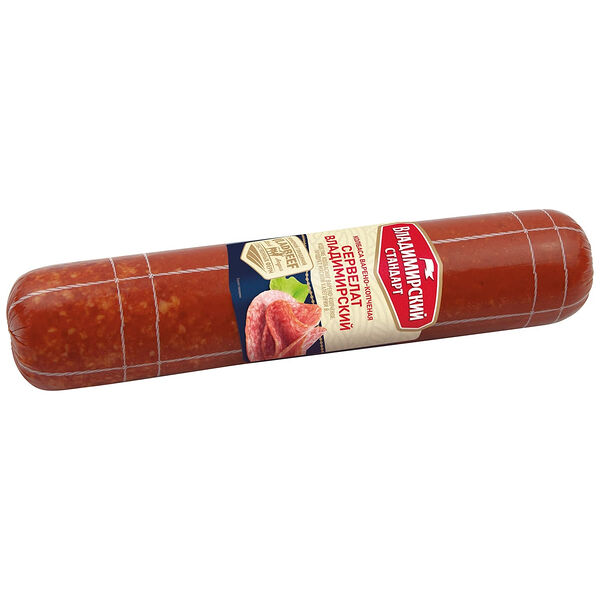 Колбаса варено-копченая Сервелат ТМ Владимирский стандарт