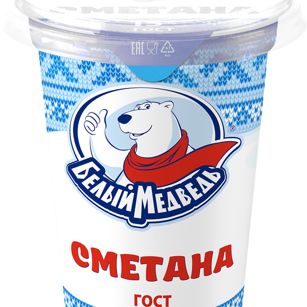 Сметана Белый Медведь 15% 300 г