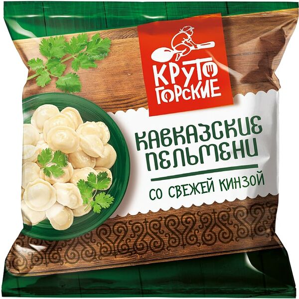 Пельмени Крутогорские Кавказские со свежей кинзой 700г