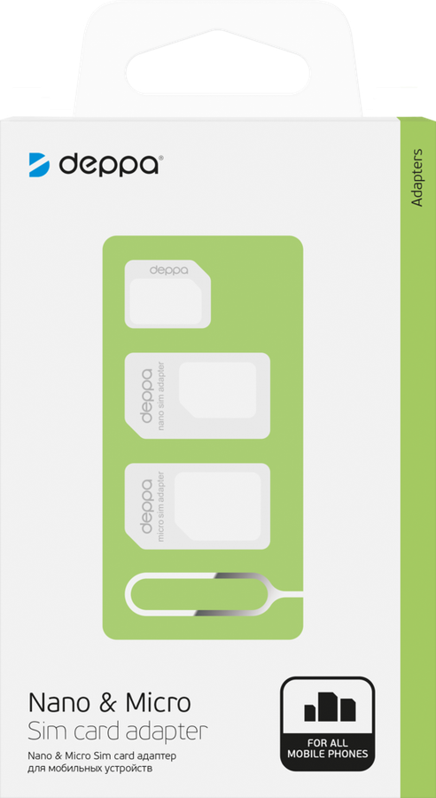 

Адаптер DEPPA Nano&micro-SIM card для мобильных устройств Арт. 74000