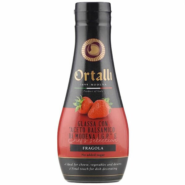 Соус бальзамический Ortalli со вкусом клубники на основе уксуса Modena, 250г