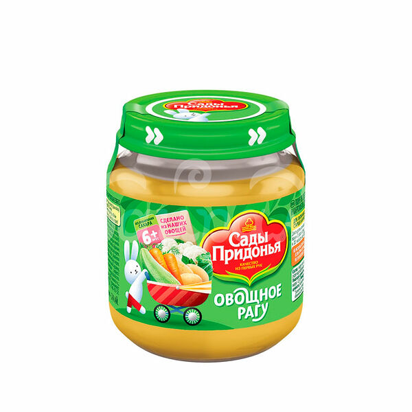 Детское питание Пюре Сады Придонья 120гр Овощное рагу с 6мес ст/б
