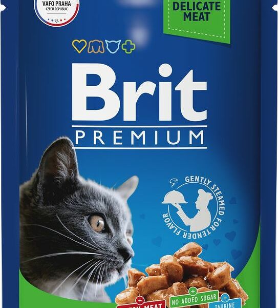 Корм для стерилизованных кошек Brit Premium Цыплёнок в соусе