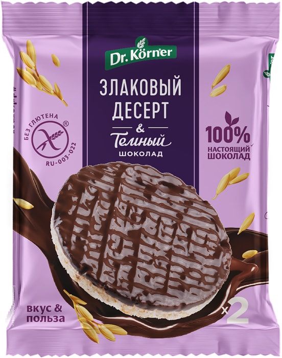 

Десерт злаковый Dr.Korner рисовый с темным шоколадом 34 г