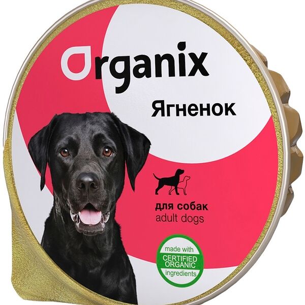 Консервы для собак с ягненком Organix