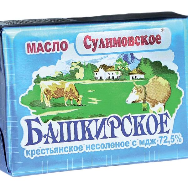 Масло Башкирское крестьянское сладко-сливочное 72.5%
