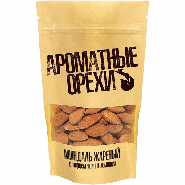 Миндаль жареный с перцем чили и лимоном Ароматные орехи 113г