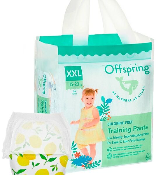 Подгузники-трусики Offspring Лимоны XXL 15-23кг 24шт