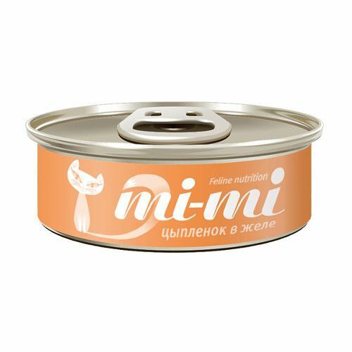 Консервы для кошек Mi-Mi кусочки в желе Цыпленок