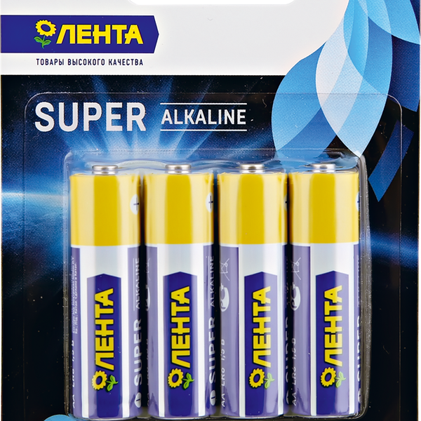 Элементы питания ЛЕНТА АА алкалиновый Арт. ALR604, 4шт