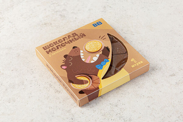 Шоколад молочный с печеньем